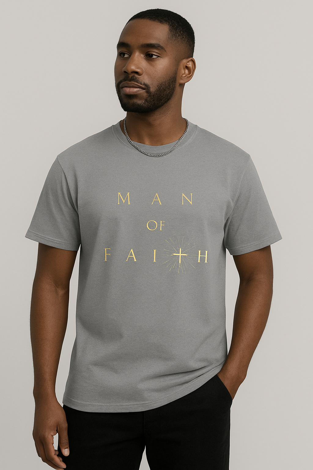 Man of Faith Christian Graphic Tee