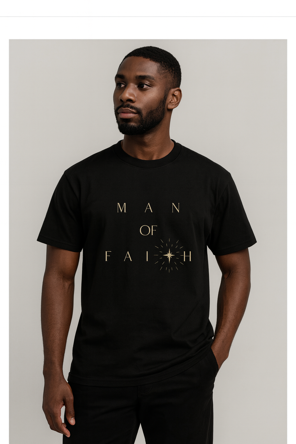 Man of Faith Christian Graphic Tee
